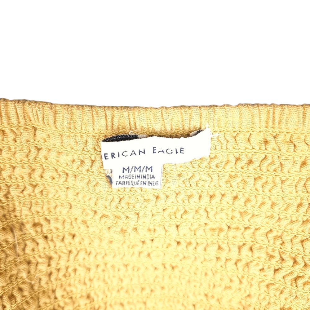 American Eagle Yellow Crop Top Medium - Picture 4 of 4